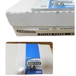 24 PACKS Top Flight Filler Paper, 10.5 x 8, Wide Rule, 150 Sheets(12119)